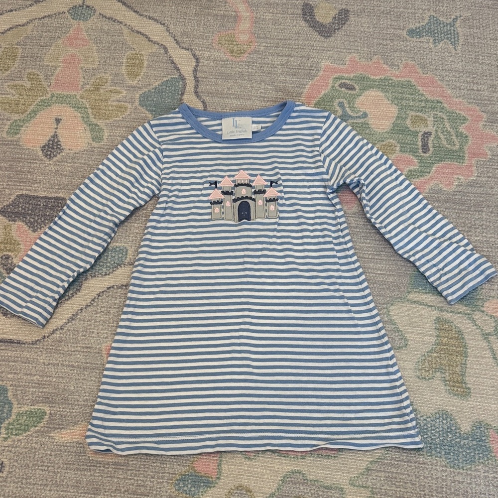 Little English Castle Applique Dress (2T)